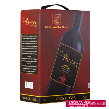 Rượu vang bịch Chile Casa Andes Cabernet Sauvignon 3L