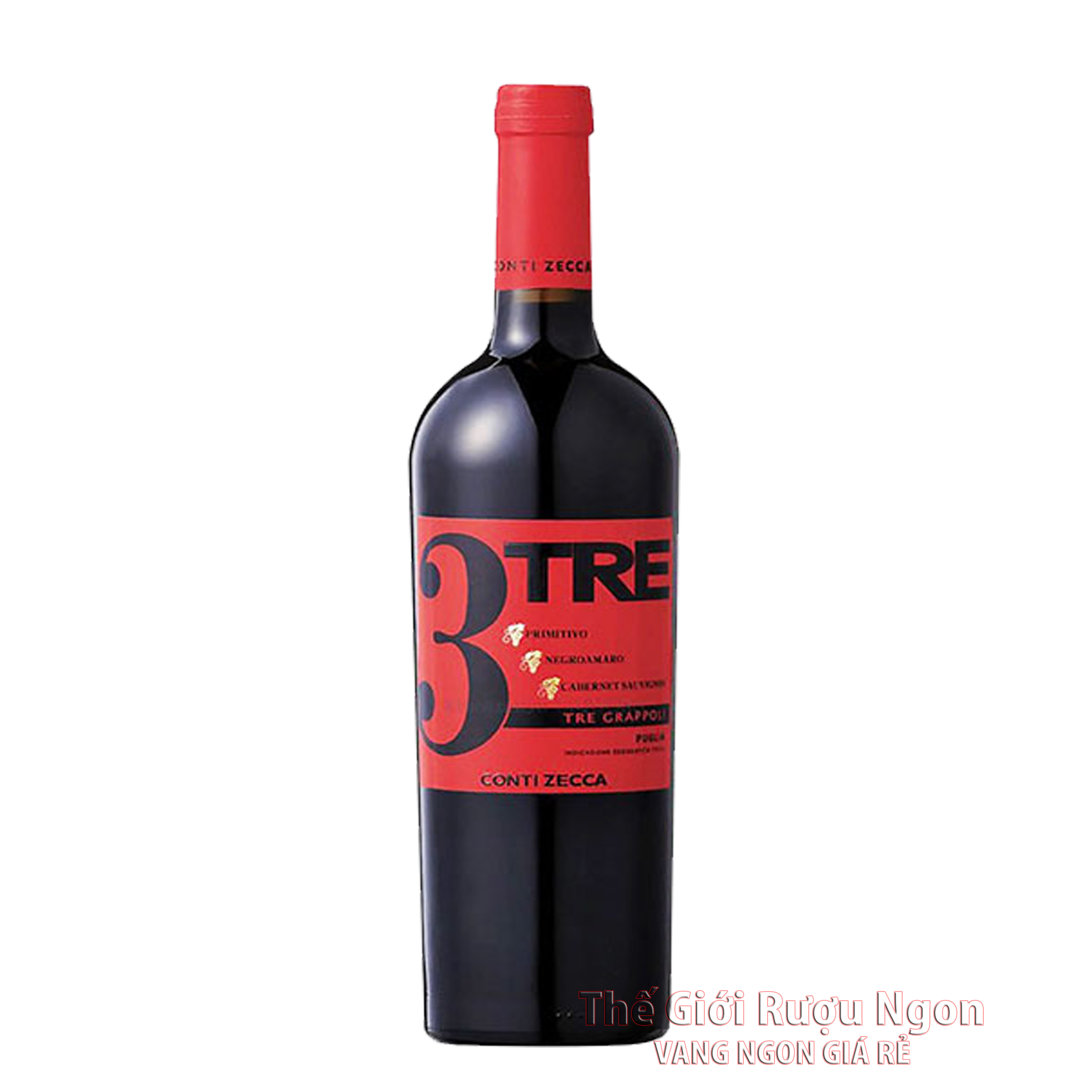 Rượu vang đỏ 3 TRE Conti Zecca