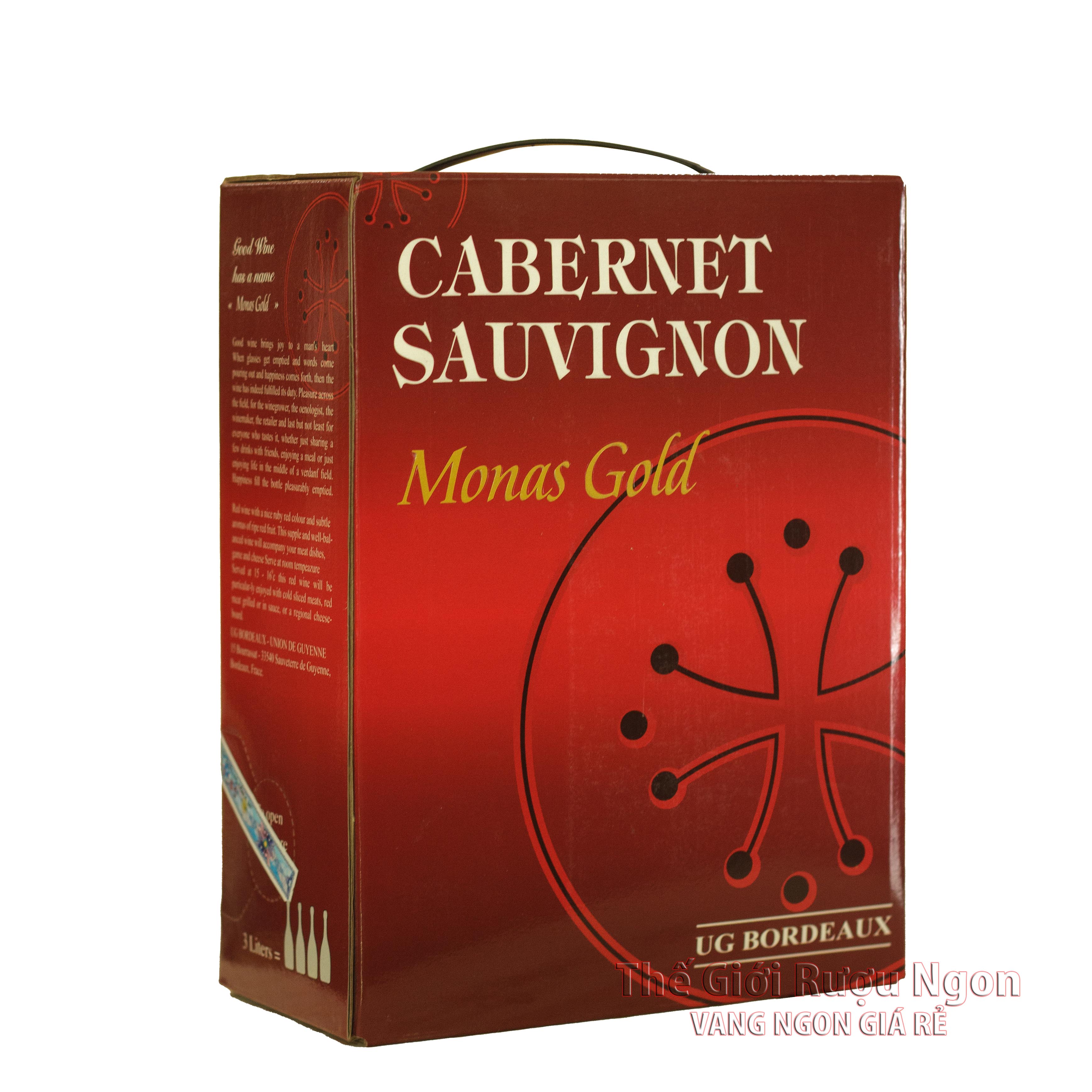 Rượu vang bịch Monas Gold Cabernet Sauvignon 3L