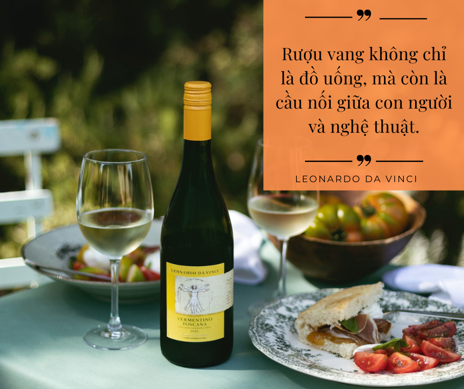 Rượu vang trắng Leonardo da Vinci Vermentino - Sự hòa trộn hoàn hảo từ thiên nhiên